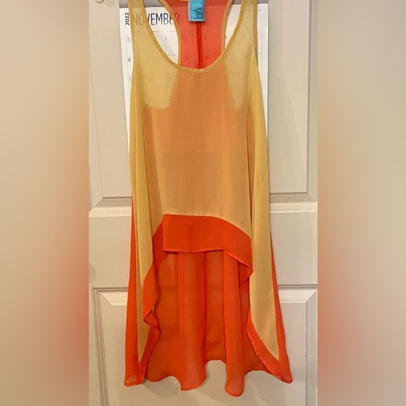 H.I.P. SuperSheer/SeeThrough Sz-S, Long/Hi-Low Tank-Top, in Bright Summer Colors - Picture 16 of 16